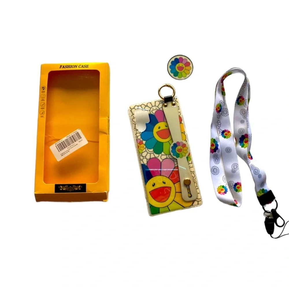 Wristband Seven-Color Flower Phone Case With Accessories for‎ Note10P